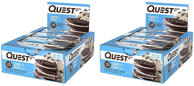 QUEST NUTRITION 蛋白質能量棒 奶油餅乾口味, 60g, 24條