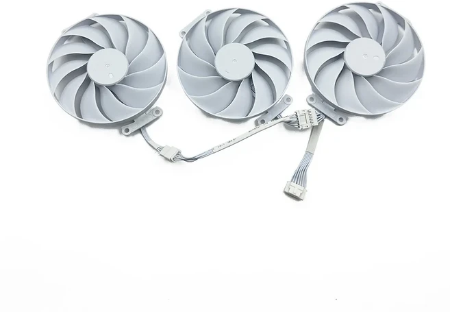 아수스 지포스 RTX 4070 Ti 슈퍼 TUF 화이트 OC 그래픽 선풍기 GPU 교체 CF9015U12D 7PIN, 01 3-Fan