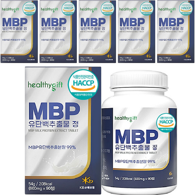 런칭특가 MBP 유단백 추출물 정 식약처 HACCP 인증 엠비피, 6개, 90정