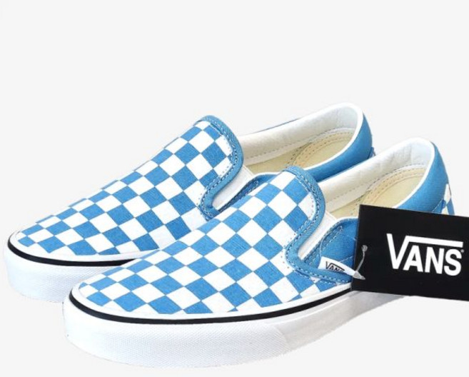 반스 클래식 슬립 온 컬러 띠어리 체커보드 헤리티지 블루 VN000D6BE2W