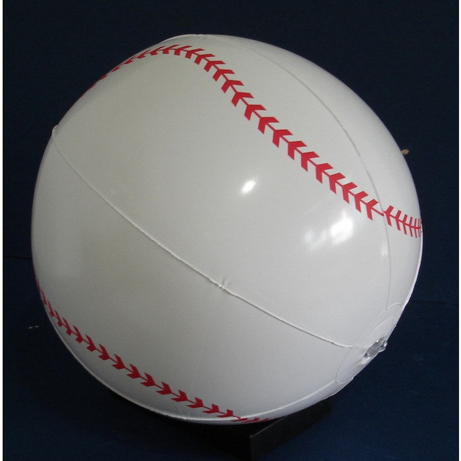 棒球造型充氣沙灘球, 1個, 90CM棒球x1個+發票稅