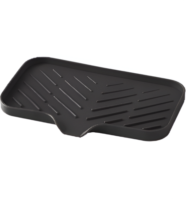 모어벨 싱크대 실리콘 물빠짐 받침대, 1개, 블랙