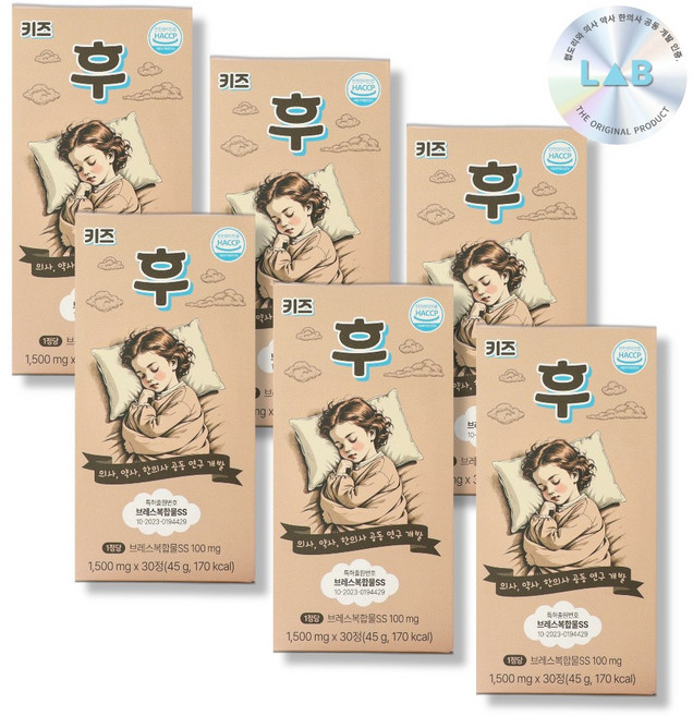 키즈후 노즈 브로멜라인 퀘르세틴 브레스 복합 특허 츄어블, 6박스, 30정