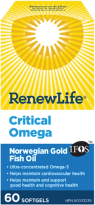 리뉴라이프 노르웨이 골드피시 크리티칼 오메가3 60소프트젤, 60정, 1개 - 쿠팡