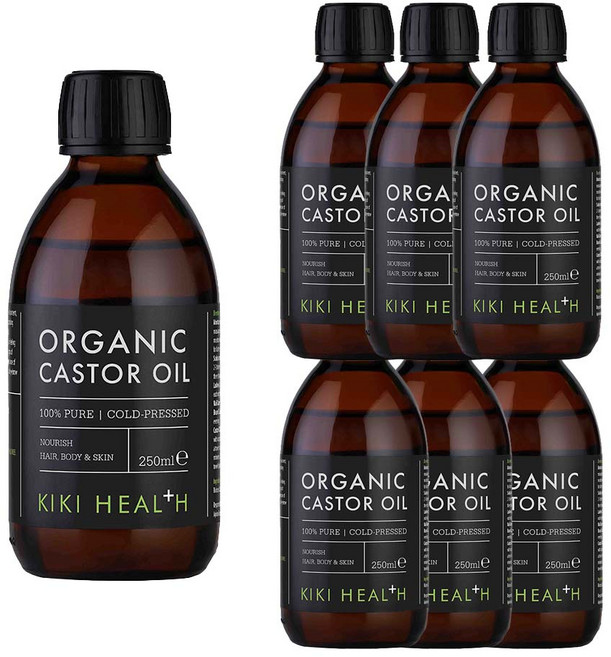 키키헬스 유기농 냉압착 피마자유 250ml 캐스터오일 피부 모발 속눈썹 영양 올인원 케어 비건 kikihealth, 6개, 250g
