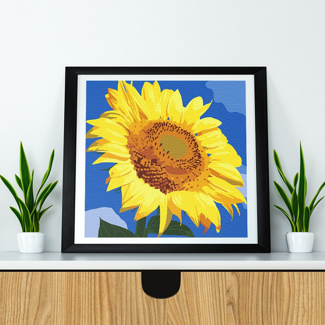 플레이어바웃 DIY 명화그리기 유화 그림 20 x 20 cm, 행운의 해바라기, 1개