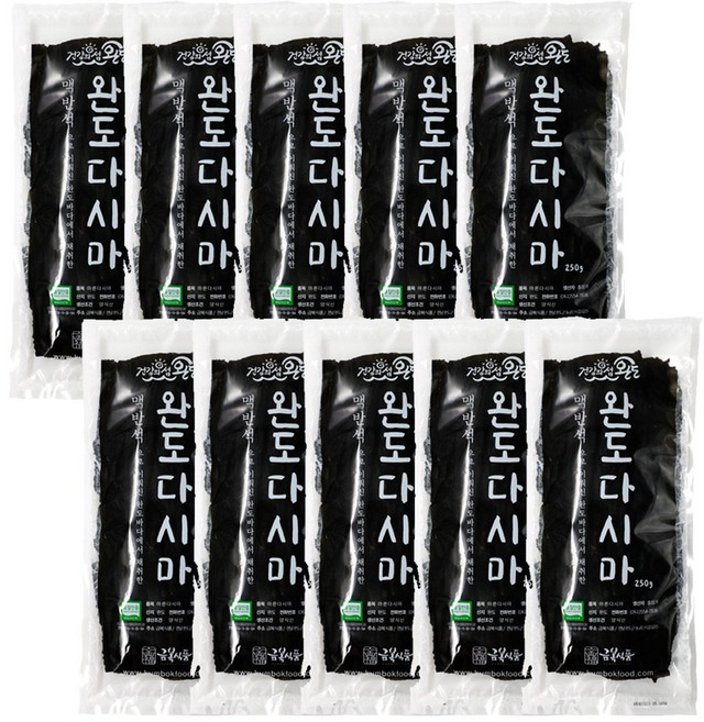 금복식품 미역 다시마 대량포장 묶음상품 햇제품, 완도다시마, 10개