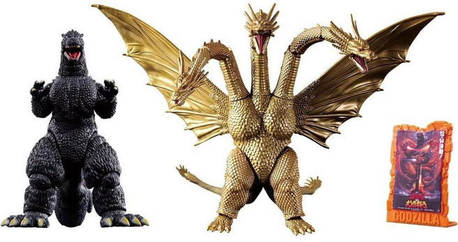 반다이 무비 몬스터 1991 고질라 vs 킹기도라 배틀 세트 특전포함