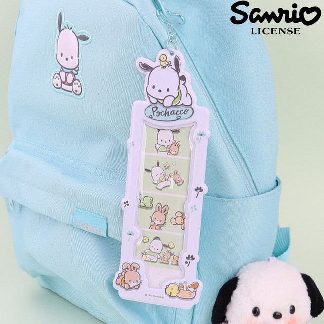 키링 산리오 포토가방고리 단짝커플템 친구와키링 사진첩 포토카드홀더, 포차코