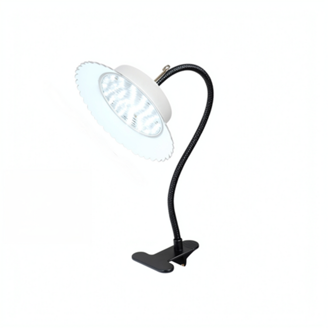 ADSA LED充電露營燈 適用擺攤/露營/維修/施工照明, 太陽花200W 夾子支架 1200ma - 180mm, 1個