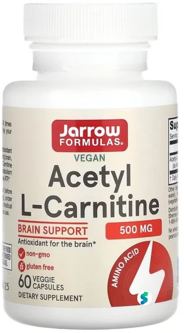 자로우 포뮬라 아세틸 L-카르니틴 500mg 베지 캡슐 60정, 1개 - 쿠팡