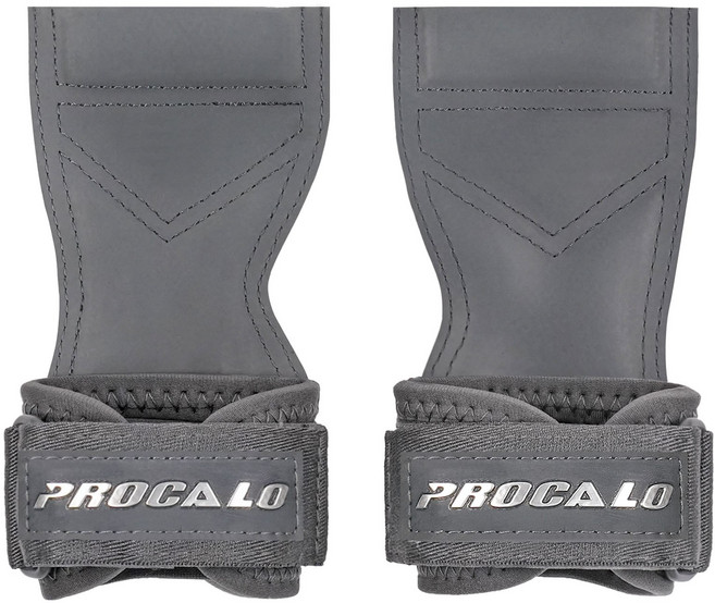프로칼로 그립 헬스 스트랩 리프팅 그립, 1세트, 그레이