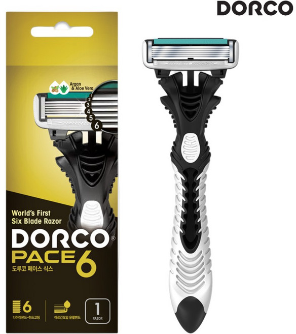 도루코 6중날 페이스6 면도기 10개 일회용 휴대용, 15개, 1개입