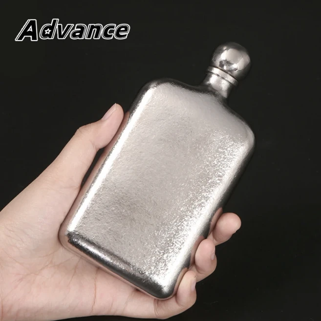 티타늄 합금 휴대용 야외 와인 플라스크 위스키 플라스크 티타늄 플라스크 230ml 남자 스크류 캡 인감 음료, 01 1pc