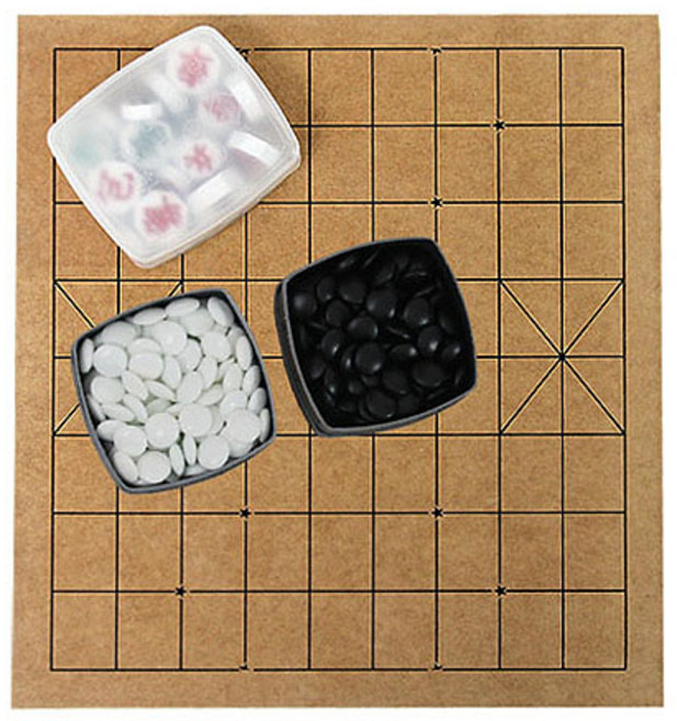 인효바둑 40년전통 바둑판세트 바둑알 장기알 포함 양면바둑판장기판세트, 25mm바둑판세트(바둑판+바둑알+장기알), 1개