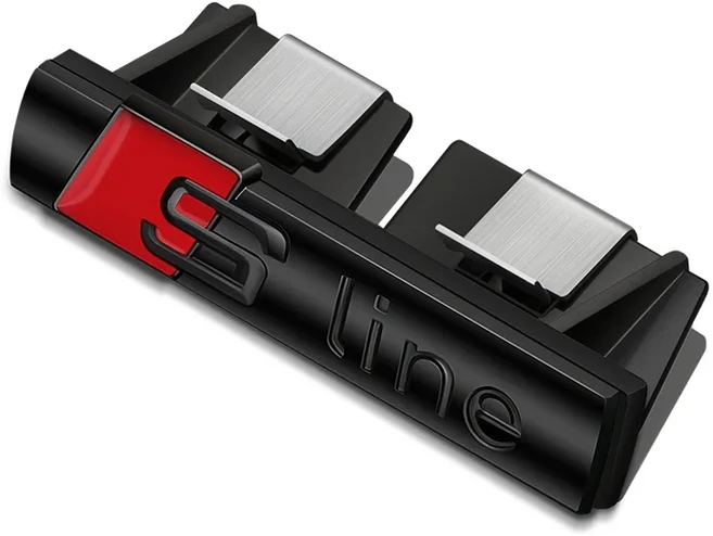 자동차 용품 엠블럼 그릴 프론트 후드 배지 아우디 Sline RS A3 A4 B8 8P 8V B6 A5 A6 C7 Q5 B9 B7 C6 A1 Q, 04 Black-Net