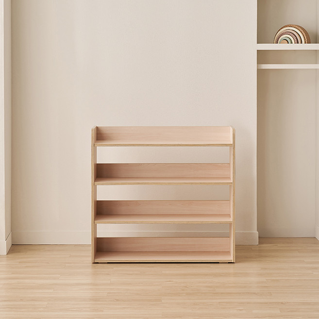 삼익가구 NEW 키디즈 어린이 아동 책장 교구장 책꽂이, 01. 내추럴, 800 4단 교구장