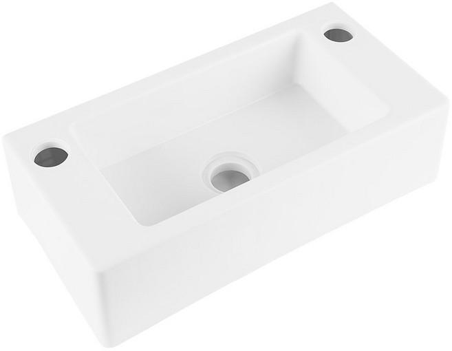 사각 무타공 부착식 플라스틱 간이 미니세면대 본품 4020