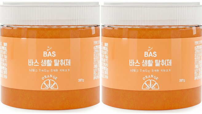BAS 오렌지 탈취제 본품, 397g, 2개