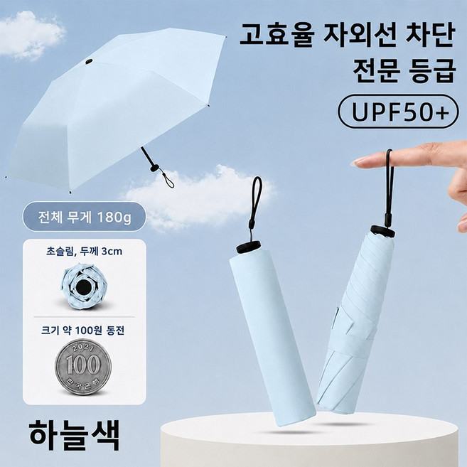 Niftynest양우산 초경량 양우산 UV자외선차단 암막 4단 우산 양산 미니 접이식 양산