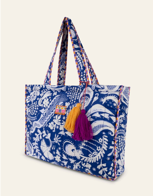 오일릴리 숄더백 쇼퍼백 새니 대형 가방 퀼팅 코튼 46 cm