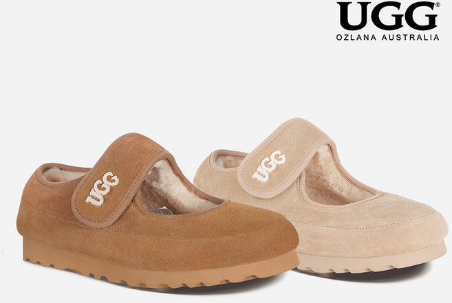 오즈라나 어그 호주 양털자수 메리제인 벨크로 로퍼 OZ1012