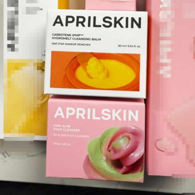 APRIL SKIN IPMP深層潔淨卸妝霜 一步卸妝 90ml, 1個, 胡蘿蔔潔淨卸妝霜+蘆薈潔顏蛋白霜-現