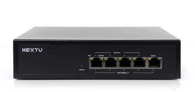 /NEXT-POE3105GF/POE+ 60W 기가 4포트 스위칭 허브/1TP 라이트 매니지먼트 웹 스마트 스위치/Giga-Lite 지원/4000V 서지보호지원/POE 격리지원/포트, 1개