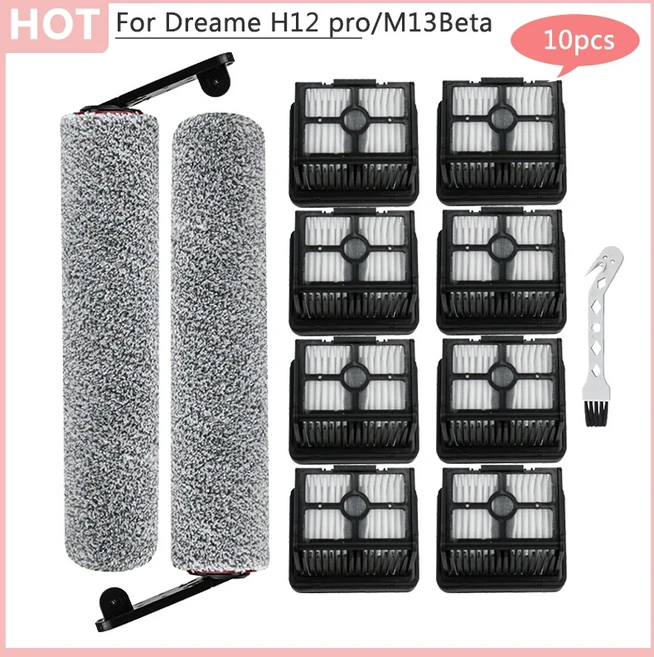 Dreame H12 Pro Plus 듀얼 M13 베타 진공 청소기 바닥 스크러버 무선 롤러 브러시 Hepa 필터 예비 부품, 05 10