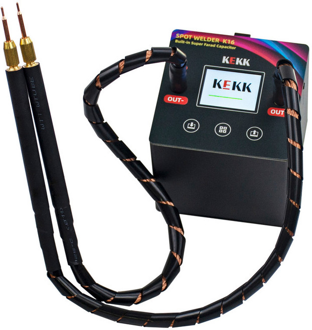 Farad 캐패시터 스폿 용접기 DIY 18650 리튬 배터리 휴대용 핸드 헬드 용접 컨트롤러 도구 풋 스위치, 1) EU - K16-L, 1개