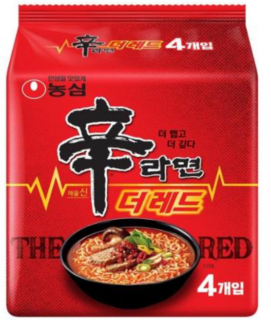 농심 신라면더레드 20봉지, 4개