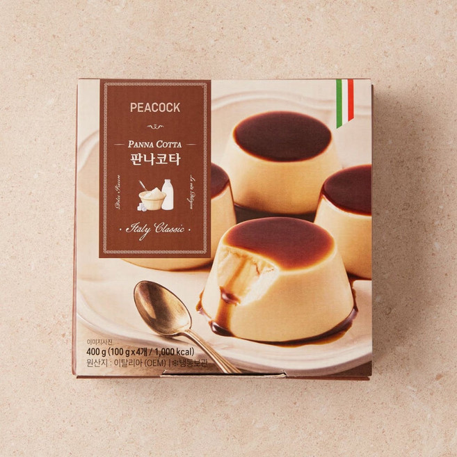 피코크 판나코타 400g 푸딩 디저트 간식 PEACOCK, 1개