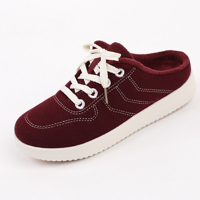 여성 방한화 울 뮬 털 스니커즈 운동화 기모 방한 슬리퍼 슬립온 캔버스 통굽 블로퍼 쿠션 경량 겨울 캔버스화 캠퍼스화 패션 데일리 가벼운 푹신한 신발