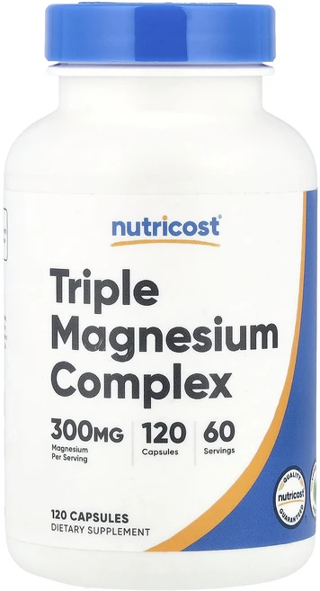 단백질 비타민 철분 마그내슘 칼슘 Nutricost 트리플 마그네슘 복합체 캡슐 120정(캡슐 1정당 150mg) 고루고루섭취해주세요, Nutricost트리플마그네슘복합체캡슐120정캡슐1정당, 1개 - 쿠팡