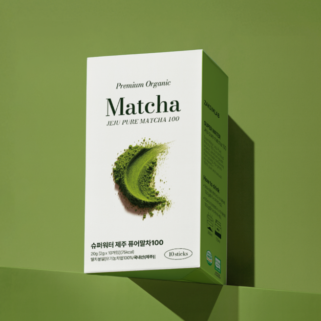 슈퍼워터 제주 퓨어말차100, 1박스, 10개입, 2g