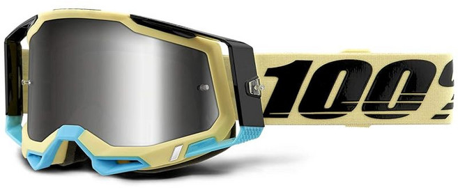 100 레이스크래프트 산악 자전거 모터크로스 고글 MX MTB 레이싱 보호 안경 LORI 미러 실버, One Size, 8 Isola - Clear Lens, 1개