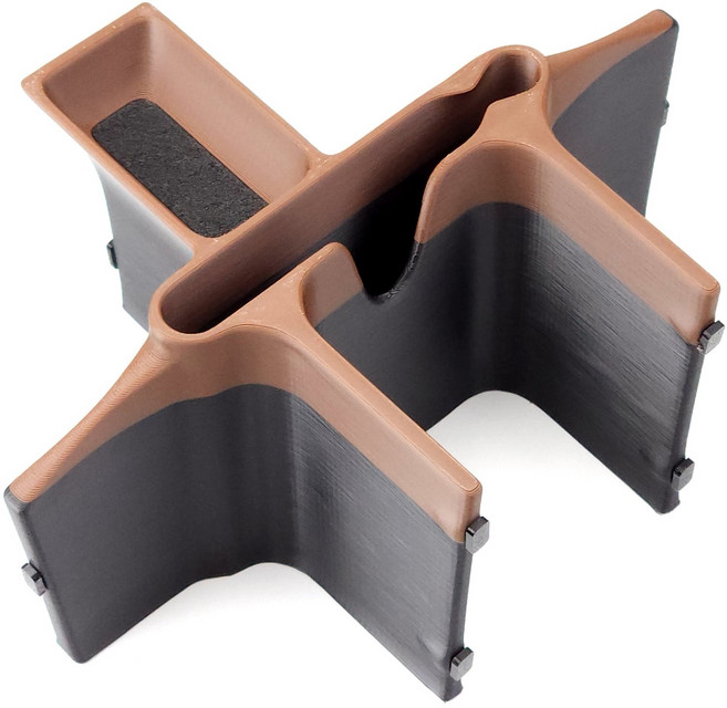 핏콘 팰리세이드 2025 풀제인지 수직수납 콘솔 트레이, 2 단문형, 6 블랙_브라운