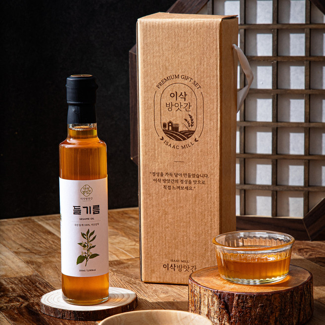 이삭방앗간 국산 저온압착 들기름 250ml 1구 선물세트, 1개