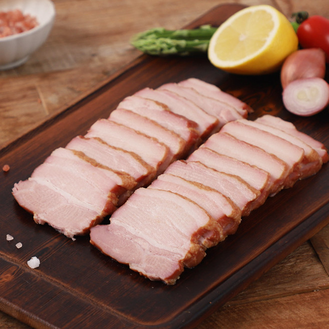 [토랑토랑] 훈제돈삼겹살슬라이스 참나무 훈연, 6개, 200g