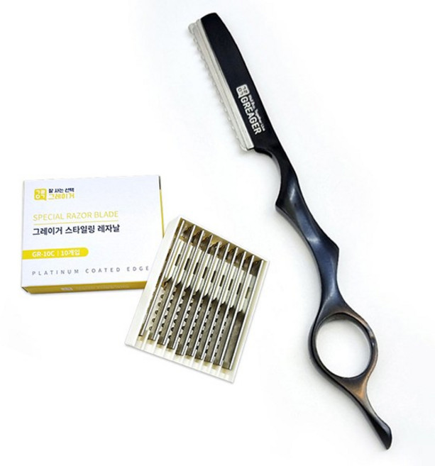 그레이거 전문가용 매직컬러 스타일링 레자기 GR-6C + 레자날 GR-10C 10p 세트, 블랙(레자기), 1개