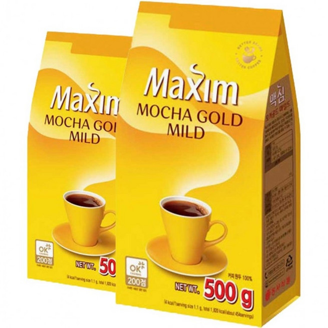 맥심 모카골드 마일드 커피 리필 500g 2개