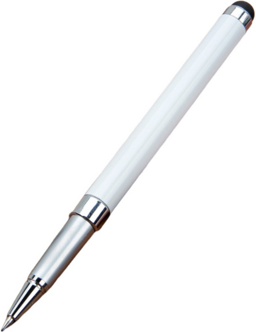 高精度電容式觸控筆 適用於平板電腦與智慧型手機, 白色, 1個