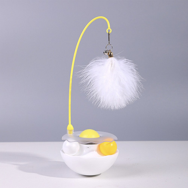 오드펫하우스 고양이장난감 고양이깃털장난감 깃털장난감 고양이낚시대 고양이장난감낚시대 고양이장난감자동 고양이캣닢, 1개, 화이트