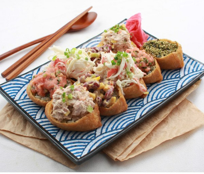 냉동 사각 조미유부 650g(60매입) mini-28 일본산 유부초밥 초밥재료, 650g, 1개