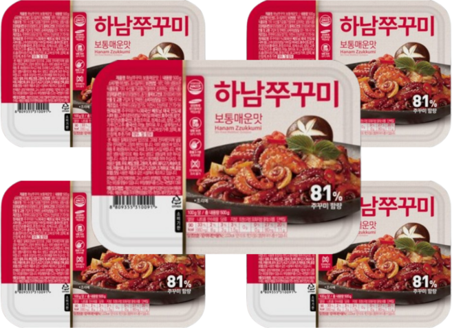 하남쭈꾸미 보통매운맛 5팩, 5개, 500g