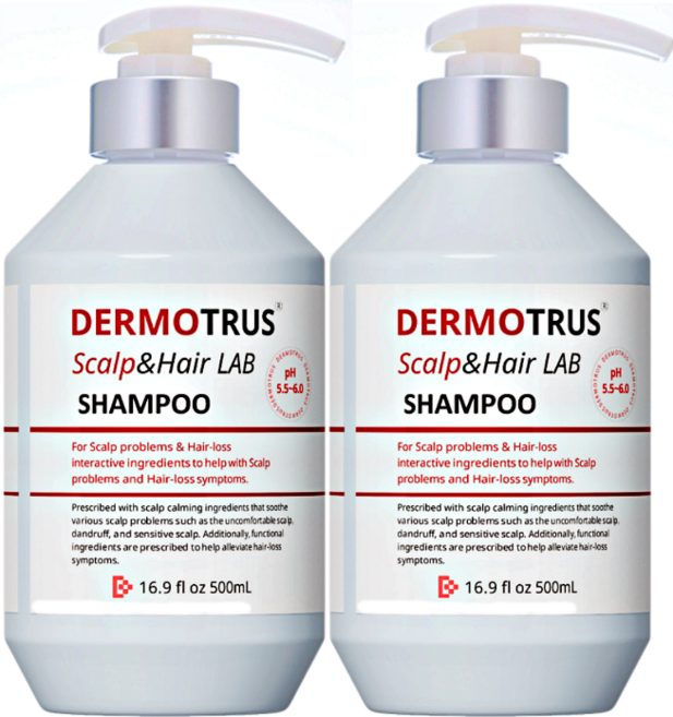 더모트러스 지루성두피 비듬 두피스케일링 두피트러블 진정 샴푸 500ML, 2개