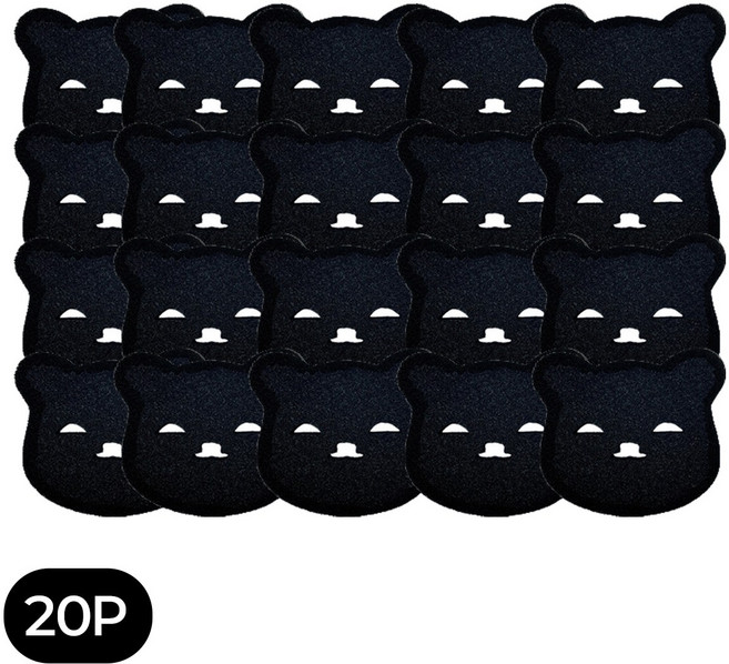 생활친구 반려동물 털 제거 세탁볼, 20개, 블랙