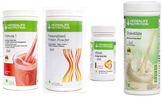 허벌라이프 뉴트리션 체중 감량 콤보 팩 - 포뮬라 1 스트로베리 500g 퍼스널라이즈드 단백질 파우더 400g 아프레쉬 시나몬 50g 쉐이크메이트 500g, 4개입, 1개