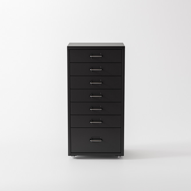 비유가구 Glyndwrs 7 서랍장 수납, 7개, 블랙