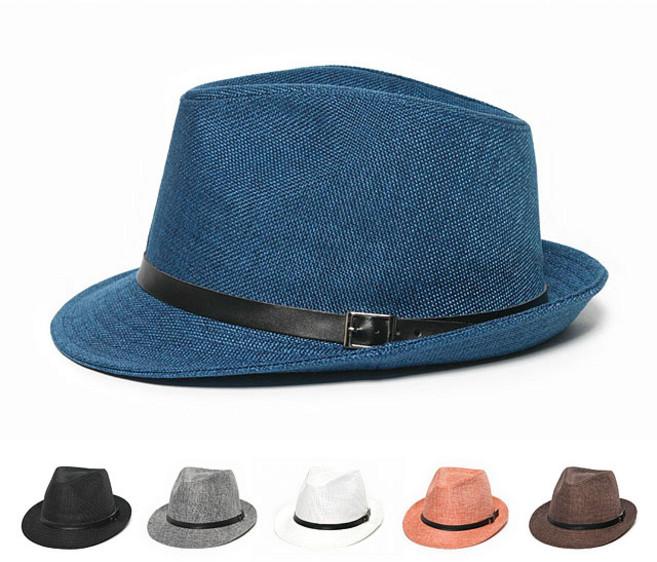 젠틀리 레더 벨트 중절모 여름 페도라 파나마햇